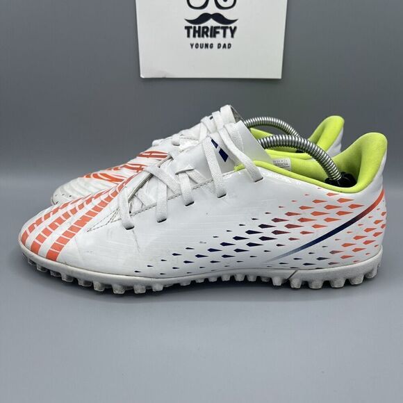 adidas Predator Edge .4 Cleats Turf Indoor Size 7.5 Cloud White/Solar Yellow - Picture 2 of 8